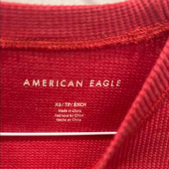 Aerie Vibrant Red Long Sleeve Top - Picture 2 of 4